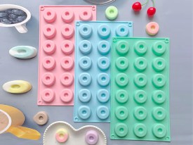 Molde silicona 18 donas chicas